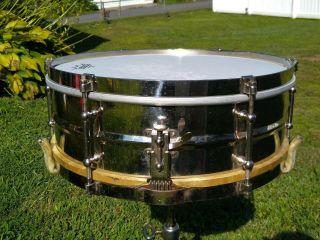 Slingerland Late 1920s - 1930s Nob 5 X 14 " Brass Snare Drum Antique Vintage