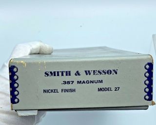 VINTAGE SMITH & WESSON 357 MAGNUM NICKEL FINISH MODEL 27 REVOLVER BOX 2