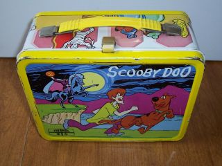 Vintage 1973 Scooby Doo Lunch Box Bright Glossy Ex Lunchbox Nothermos