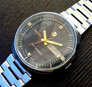 ✩ Vintage Rado King Diamond Eta.  2879 Swiss Made 1970s Rare Automatic Wrist Watch