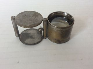 Vintage Large - Pocket Folding Magnifying Glass / Loupe Lens