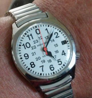 Accutron Railroad Approved Rr 218 - 0 Rare Dialed 0 At 12 (24 Hour Dial)