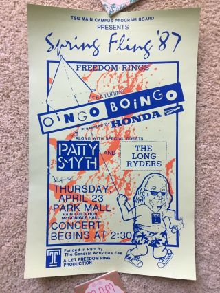 Oingo Boingo Temple Show 1987 Poster Danny Elfman Forbidden Planet Rare Ramones