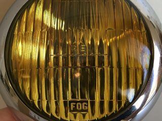 Vintage 1940 ' s US Pioneer 141 Chrome Fog Driving Light Amber Lens Rat Rod 2