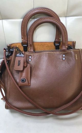 Coach Rogue 25 1941 Glove Tanned Leather Bag Satchel Rare Saddle 54536 $598