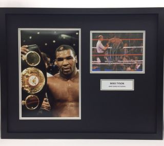 Rare Mike Tyson Boxing Signed Photo Display,  Autograph Framed