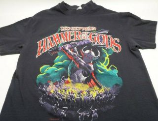 Vintage Led Zeppelin T - Shirt 1988 Hammer Of The Gods We Are Your Overlords Large