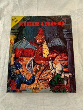 Vintage Tsr Basic D&d Dungeons & Dragons - Basic Set - 2nd Printing.  Rare
