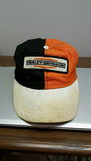 Rare Vintage Harley Davidson 50s 60s Hat Cap Champion Running Man Label Large