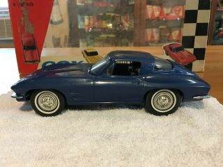 Vintage Cox 1964 " Blue " Chevrolet Corvette " Sting Ray " Tether Car
