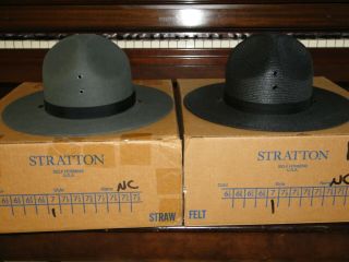 Vintage North Carolina State Highway Patrol Police Gray Hat Stratton Felt