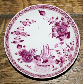 Rare 18th Century Meissen Puce Rib Molded Tea Bowl & Saucer Marcolini Period 4