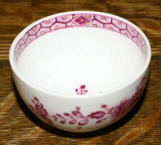 Rare 18th Century Meissen Puce Rib Molded Tea Bowl & Saucer Marcolini Period 5