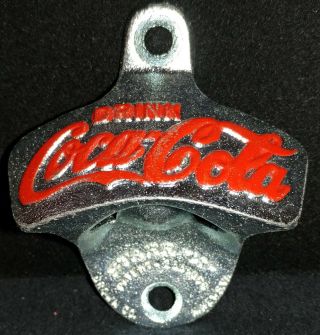 Antique Vintage Beba Drink Coca Cola Starr X Cast Iron Stationary Bottle Opener