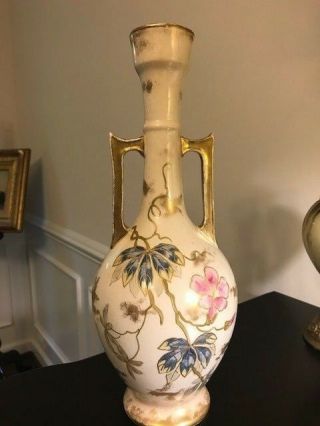 Antique Victorian Royal Bonn C1755 Germany Hand Painted Porcelain Vase 13 "