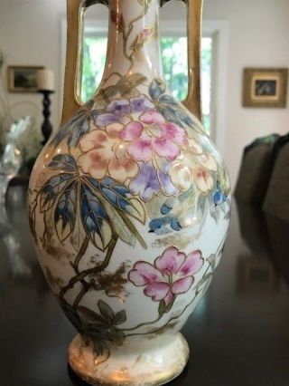 Antique Victorian Royal Bonn c1755 Germany Hand Painted Porcelain Vase 13 