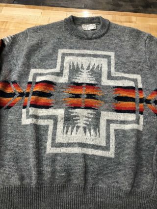 Vintage 70s/80s Pendleton Native Pattern Knit Sweater Wool Xl