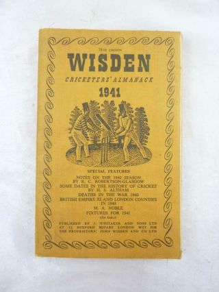 Wisden Cricketers ' Almanack 1941 - Card Covers,  - Rare 2