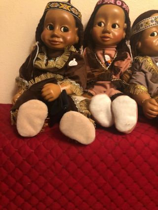 Vintage Naber Kids 1991 Hand Made Wooden Dolls - Benni And 2 Sarah Dolls - 2