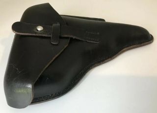 Vintage WWI WWII German Luger Pistol Holster P38 Walther WW2 Black Leather 3