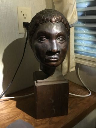 Rare 1930 - 40’s African American Woman’s Head Sculpture Augusta Savage Style