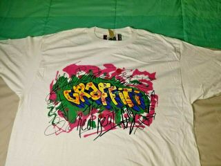 Vtg 80s 90s Cross Colours T - Shirt Hiphop Rap Tee Mens ONE SIZE Graffiti Made USA 2