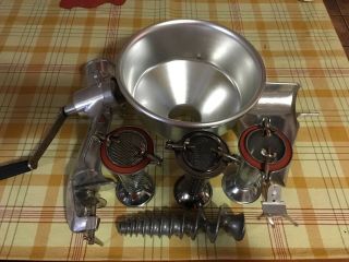 Vintage Squeezo Strainer Garden Way Food Mill Canning Freezing Juicer 3 Screens