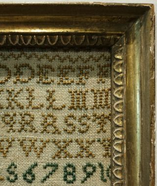 VERY SMALL MID/LATE 18TH CENTURY ALPHABET SAMPLER BY HANNAH TOWNSEND - 1777 5
