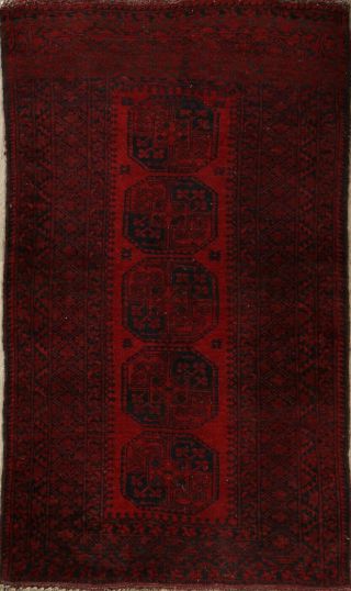 Geometric Red 4x7 Balouch Oriental Area Rug Wool Carpet 6 