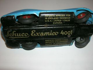 Vintage 1930s Schuco Examico 4001 Blue Wind - Up Toy Car,  Made in Germany, 6