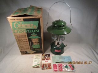 Vtg 1965 Coleman 228f195 Big Hat Lantern W/box Paperwork Extra Mantles Ec