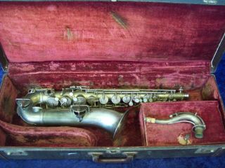 Vintage King By The H.  N.  White Co.  Silver C Melody Saxophone,  Neck