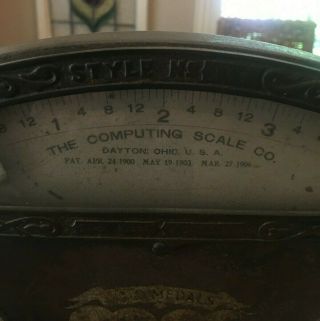 Antique Early 1900s Dayton Computing 4 lb.  Candy Scale 2