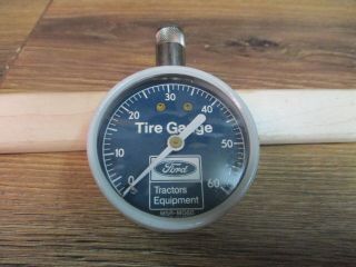 Ford Script Tractor Equipment Msr - Mg60 Tire Air Pressure Gauge Made Usa Vtg