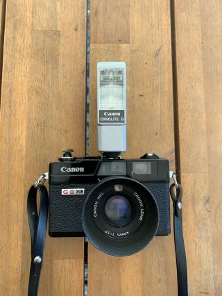 Film Rare Film Canon Canonet Ql - 17 G - Iii 35mm Rangefinder W/flash