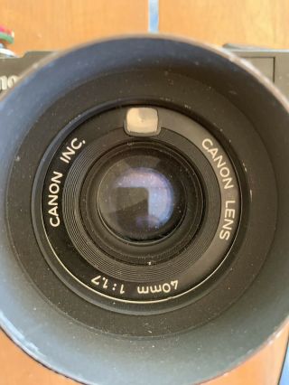Film Rare Film Canon Canonet QL - 17 G - III 35mm Rangefinder W/flash 3