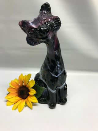 Fenton Alley Cat Rare Purple Slag 1981 For Levay With Paperwork