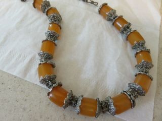 Vintage Butterscotch Bakelite Faturan Islamic Prayer Beads Chain String 4