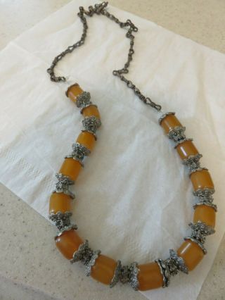 Vintage Butterscotch Bakelite Faturan Islamic Prayer Beads Chain String 5
