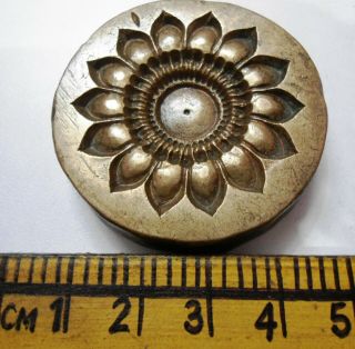 VINTAGE INDIA - BRONZE JEWELRY DIE MOLD - HAND ENGRAVED JEWELRY MAKER ' S MOULD 3