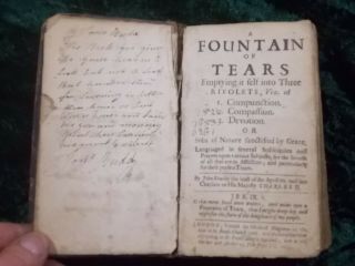 Rare John Featley 1683 Fountain Of Tears Civil War Leather Bound Sobs Of Nature