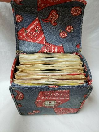 Vintage 45 RPM Square Dance 56 Records Calls & Instructions w/ Carrying Case 8