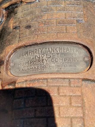 1913 Humphrey No 5I Water Heater Copper Cast Iron Ruud Mfg CO Kalamazoo Michigan 2