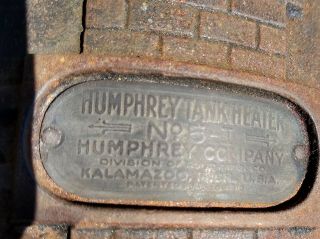1913 Humphrey No 5I Water Heater Copper Cast Iron Ruud Mfg CO Kalamazoo Michigan 3
