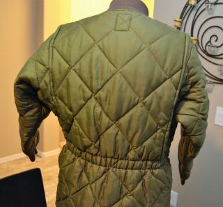 Vintage BOB ALLEN Olive Green Suede Leather Nylon SHOOTING Hunting Jacket Med M 6