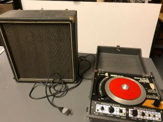 Vintage Hilton Record Player Micro - 75 - A Sound System With Vintage Bogen Speaker