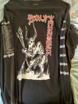 Rare Bolt Thrower Warmaster Tour Death Metal Long Sleeve,  L,  Slight Use