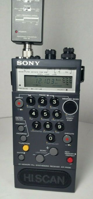 Sony ICF - PRO80 Travel Solid State Radio Receiver Portable LW SW Vintage 2