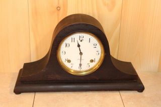 Antique Sessions 8 Day Time And Strike Mantle Clock Serviced