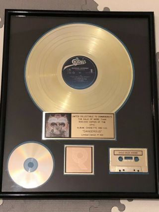 Rare Michael Jackson “dangerous” Riaa 500k Copies Gold Award Limited Collectible